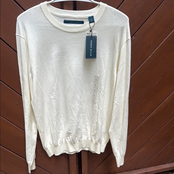 Perry Ellis Ivory Knit Sweater. Brand new. Size L. - Picture 1 of 6